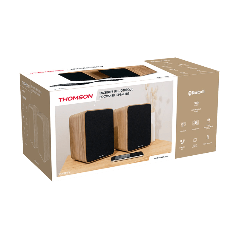 SET 2 ENCEINTES BOIS CLAIR THOMSON 100 Watts - photo 1