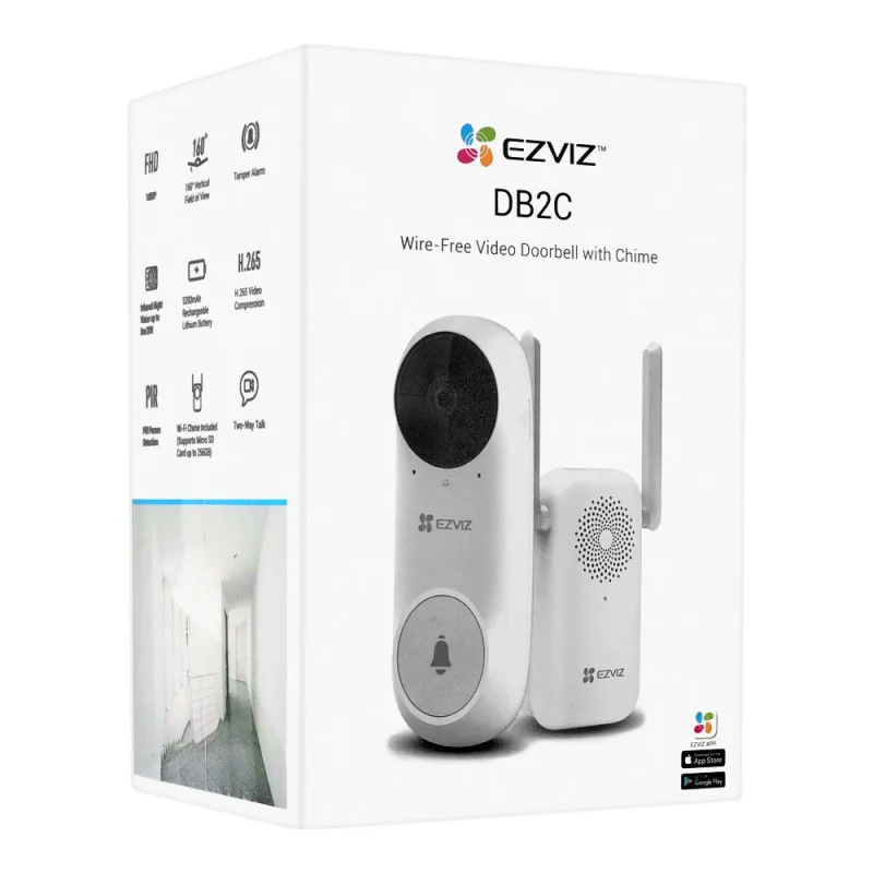 Sonnette vidéo EZVIZ sans fil avec carillon / Kit DB2C