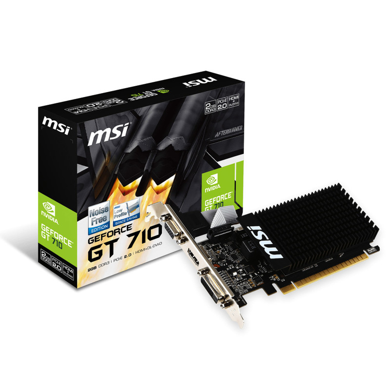 Carte Graphique MSI GeForce GT 710 LP / 2 Go DDR3 - MSI - photo 1