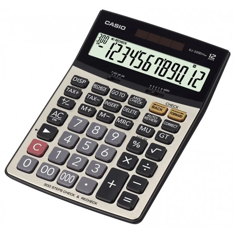 Calculatrice de bureau 12 chiffres Casio DJ-220D Plus