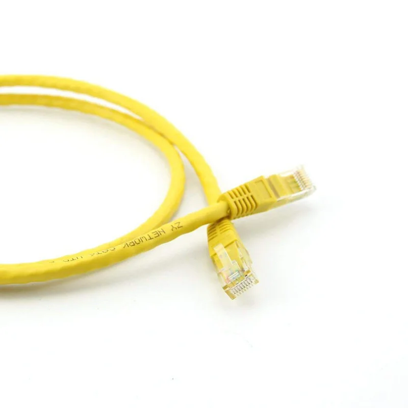 Câble réseau RJ45 Cat6 UTP 24 AWG en PVC / 0.5M Jaune
