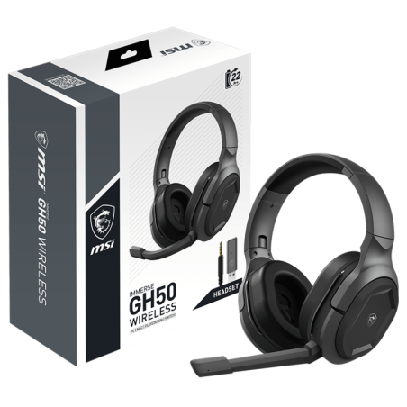 Micro-Casque Gaming Sans Fil MSI Immerse GH50 / Noir - MSI - photo 14