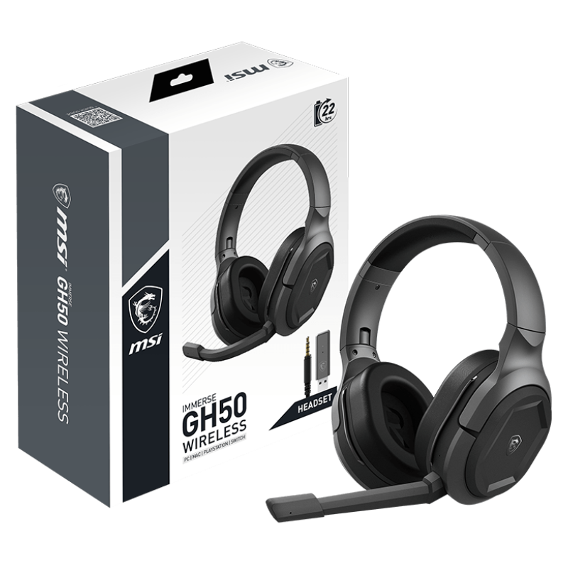 Micro-Casque Gaming Sans Fil MSI Immerse GH50 / Noir - MSI - photo 5