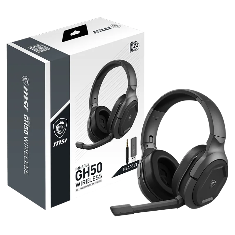 Micro-Casque Gaming Sans Fil MSI Immerse GH50 / Noir - MSI - photo 5