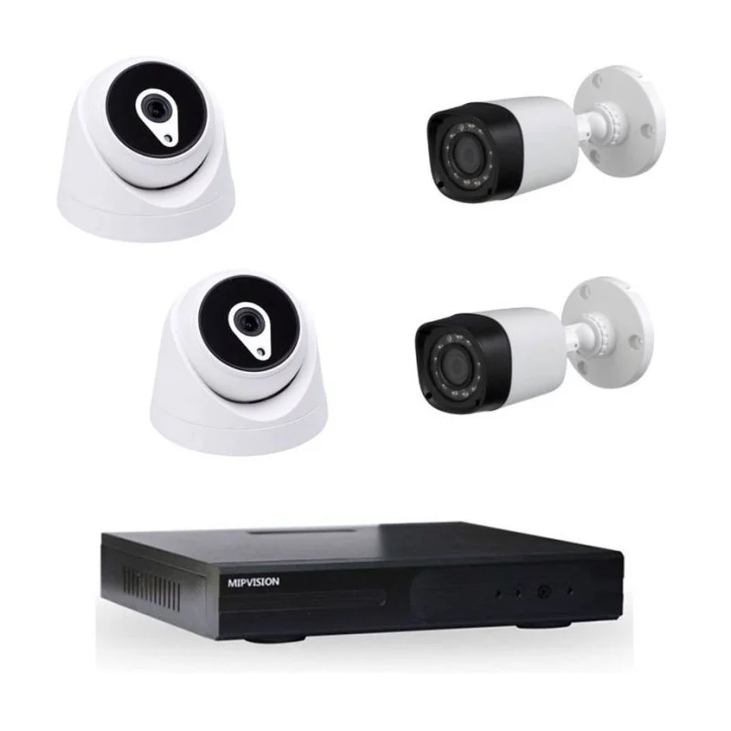 KIT DE SURVEILLANCE MIPVISION XDVR + 2 CAMERAS EXTERNES + 2 CAMERAS INTERNES 2MP