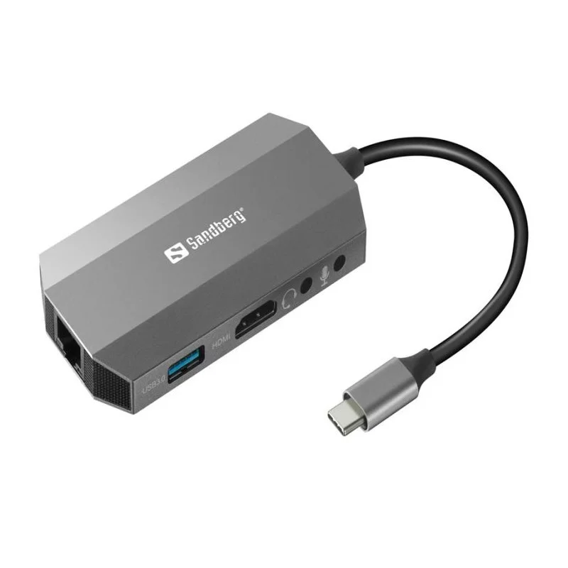 STATION D'ACCUEIL SANDBERG DOCK USB-C 6 IN 1 - photo 2