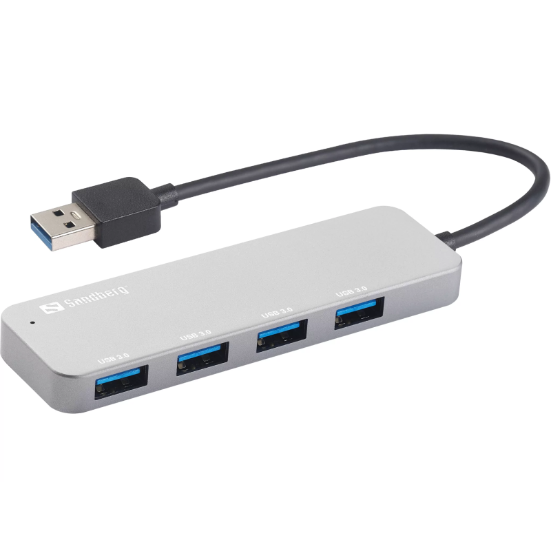 HUB USB SANDBERG USB 3.0 4 PORT / SILVER - photo 2