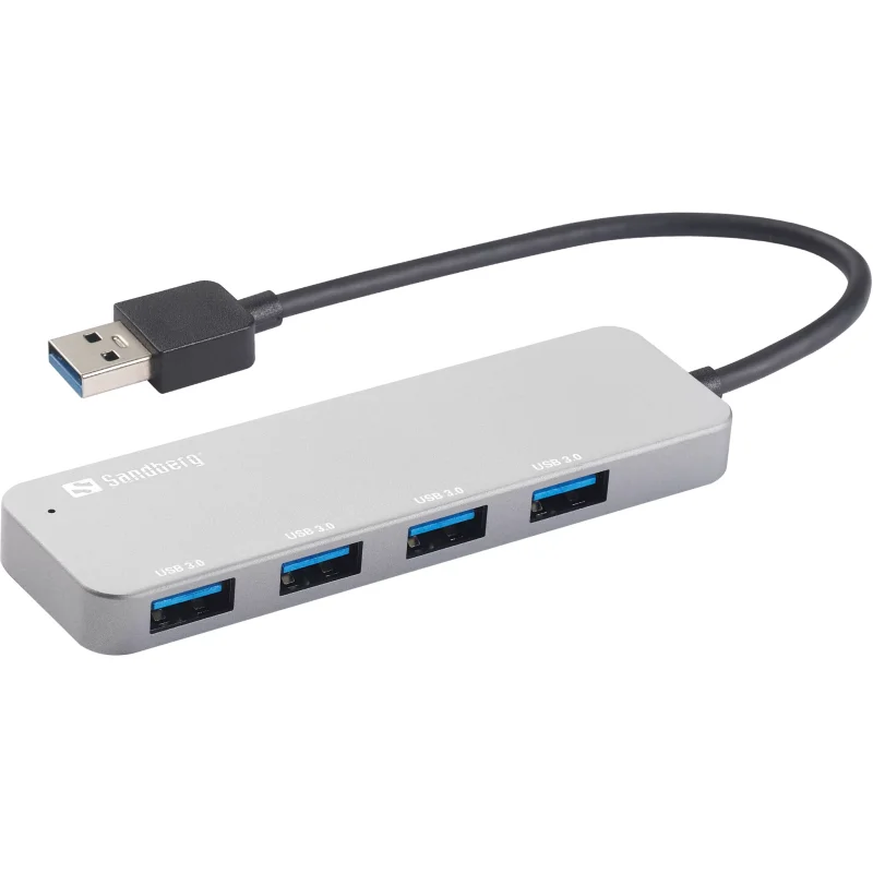 HUB USB SANDBERG USB 3.0 4 PORT / SILVER - photo 2