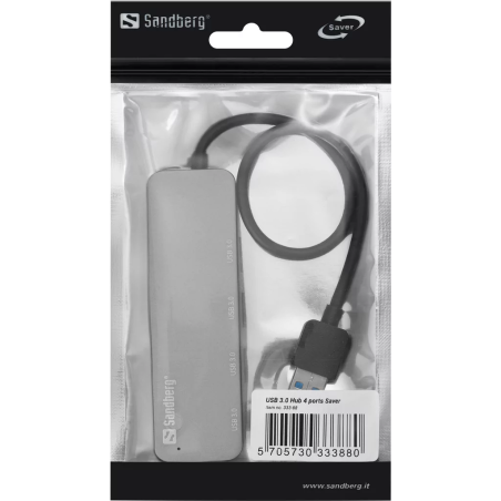 HUB USB SANDBERG USB 3.0 4 PORT / SILVER - photo 4