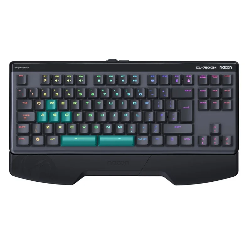 Clavier filaire gaming Nacon  Optique-mécanique /  Azerty /  Gris et Noir