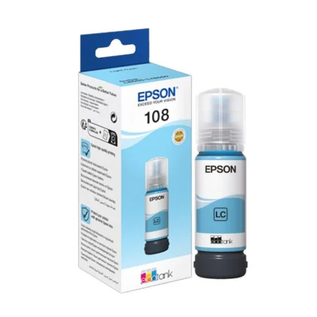 Bouteille d'encre Originale EPSON ECOTANK 108 / CYAN LIGHT - Epson - photo 3