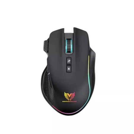 SOURIS GAMER SANS FIL STAR WAVE GM1076 RÉTROÉCLAIRAGE RAINBOW / NOIR - photo 3