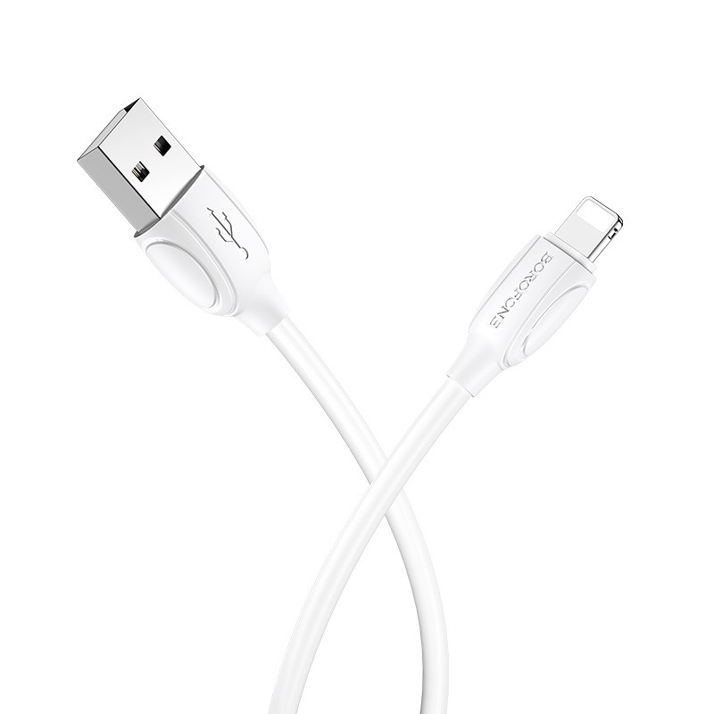 Câble Chargeur USB vers Lightning BOROFONE BX19 / 2.4A / Blanc - photo 2