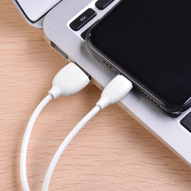 Câble Chargeur USB vers Lightning BOROFONE BX19 / 2.4A / Blanc - photo 3
