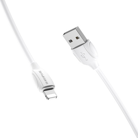 Câble Chargeur USB vers Lightning BOROFONE BX19 / 2.4A / Blanc - photo 5
