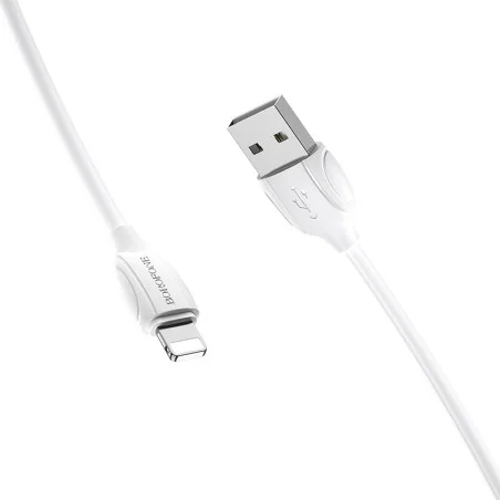 Câble Chargeur USB vers Lightning BOROFONE BX19 / 2.4A / Blanc - photo 5