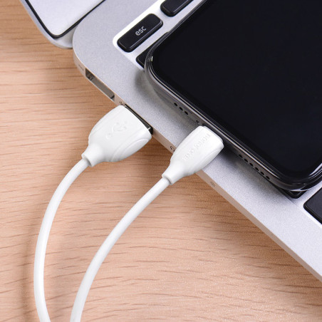 Câble Chargeur USB vers Lightning BOROFONE BX19 / 2.4A / Blanc - photo 8