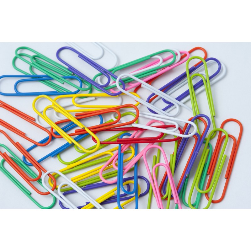 PAQUET 100X TROMBONES 28MM COULEUR MIX - photo 1