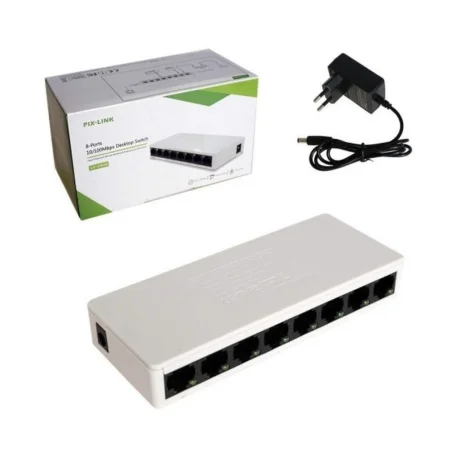 Switch de bureau PIX-LINK 8 Ports 10/100 Mbps / Blanc - photo 3