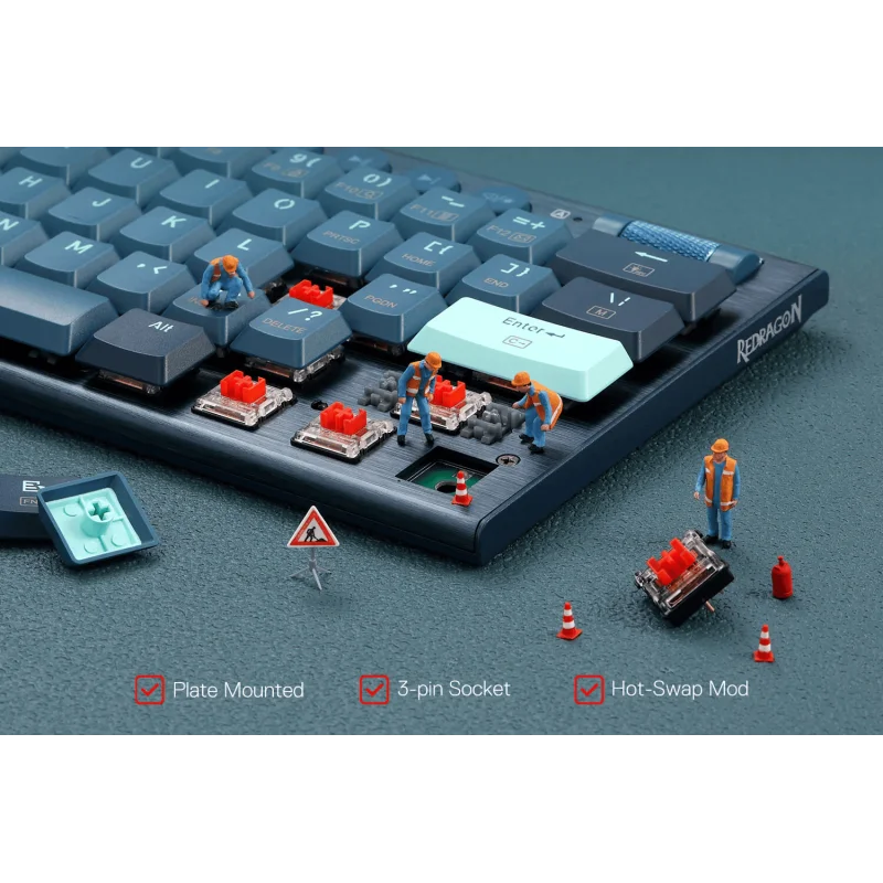 Clavier Gamer Mécanique Redragon NOCTIS K632 PRO RGB / Red Switch / BLEU - Redragon - photo 2