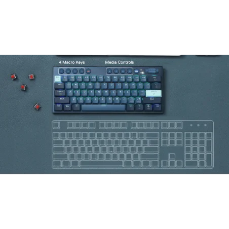 Clavier Gamer Mécanique Redragon NOCTIS K632 PRO RGB / Red Switch / BLEU - Redragon - photo 15