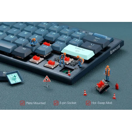 Clavier Gamer Mécanique Redragon NOCTIS K632 PRO RGB / Red Switch / BLEU - Redragon - photo 9
