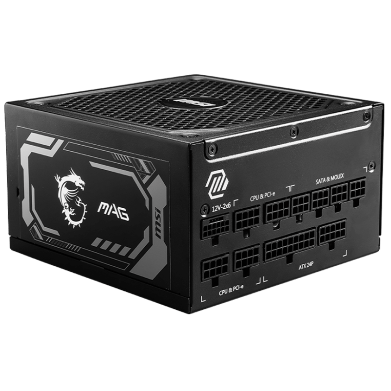 Boîte d'alimentation MSI MAG A1250GL PCIE5 / 80 PLUS Gold / 1250 W / Noir - MSI - photo 1