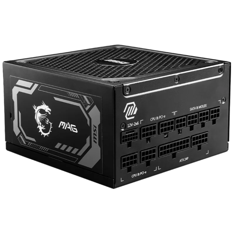 Boîte d'alimentation MSI MAG A1250GL PCIE5 / 80 PLUS Gold / 1250 W / Noir - MSI - photo 1