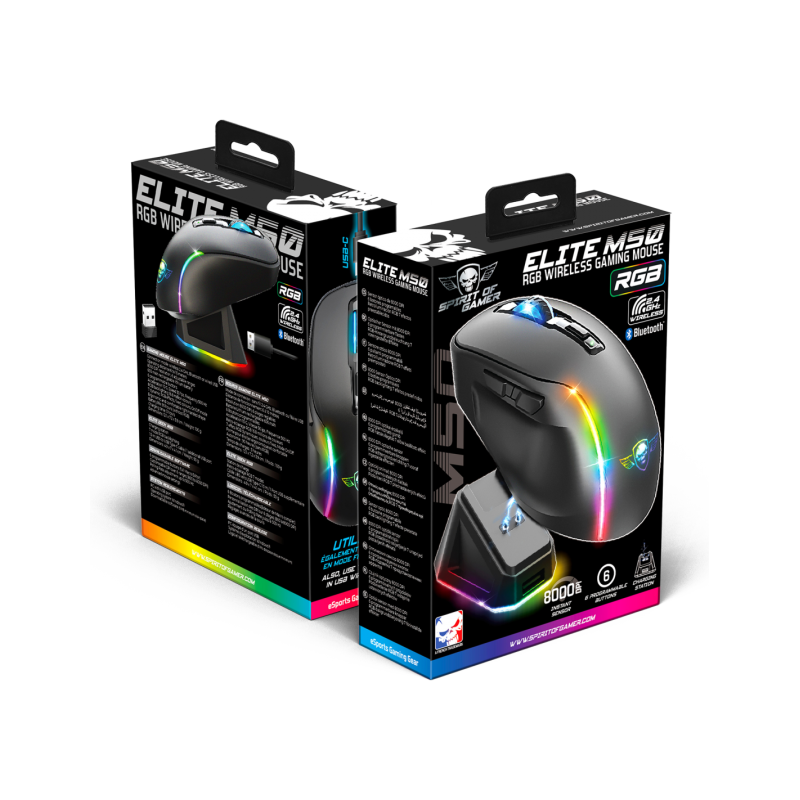 Souris Gaming Sans Fil Spirit of Gamer ELITE M50 RGB / Noir - Spirit of Gamer - photo 4