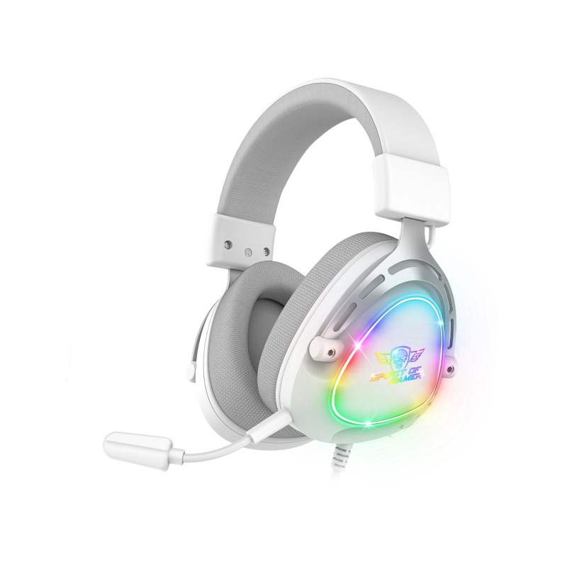 Casque Micro Gaming Spirit of Gamer ELITE H40 ARTIC / RGB / Blanc - Spirit of Gamer - photo 1