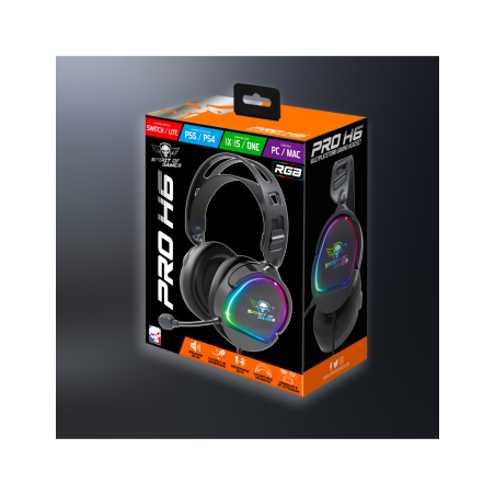 Casque Micro Gaming Spirit of Gamer PRO-H6 DARK / RGB / Noir - Spirit of Gamer - photo 8