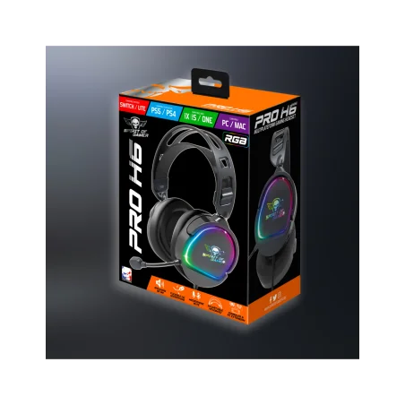 Casque Micro Gaming Spirit of Gamer PRO-H6 DARK / RGB / Noir - Spirit of Gamer - photo 8