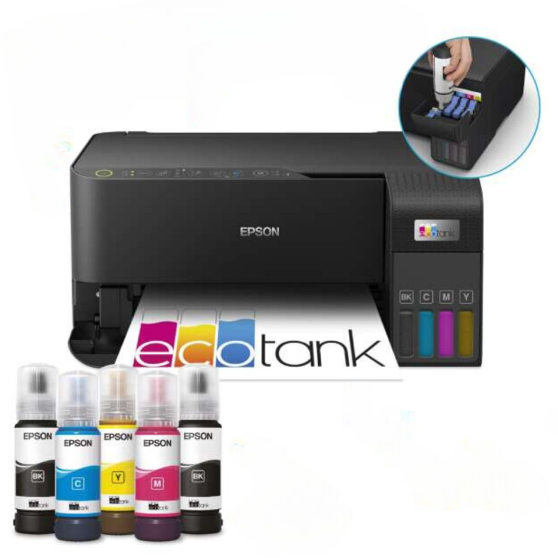 Imprimante jet d'encre multifonction Epson EcoTank L3550 / Couleur / A4 / Wi-Fi / Noir — vue 2