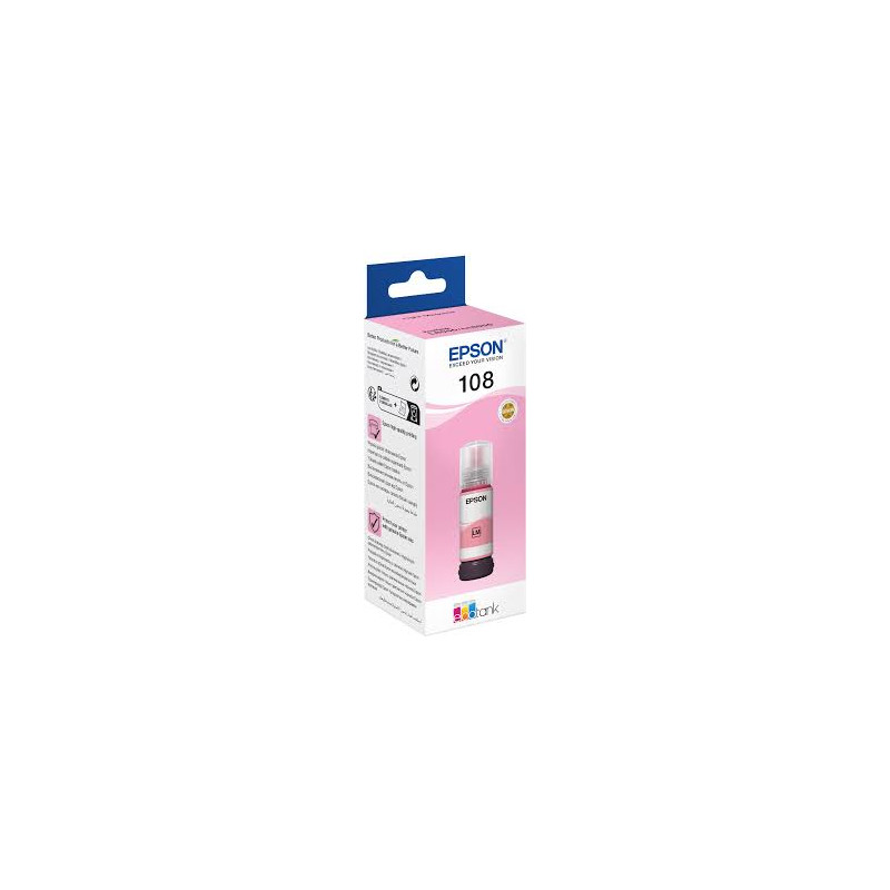 Bouteille D'encre Original EPSON ECOTANK 108 / Light Magenta - Epson - photo 1
