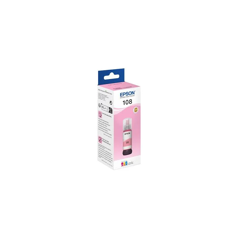 Bouteille D'encre Original EPSON ECOTANK 108 / Light Magenta