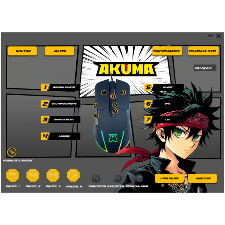 Souris Gaming Filaire Akuma Otaku M03 RGB / Noir - photo 11