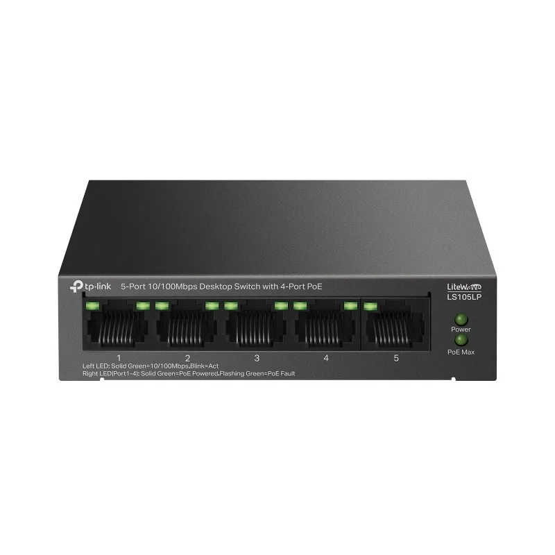 Switch de bureau TP-Link 5 ports 10/100 Mbps avec PoE 4 ports