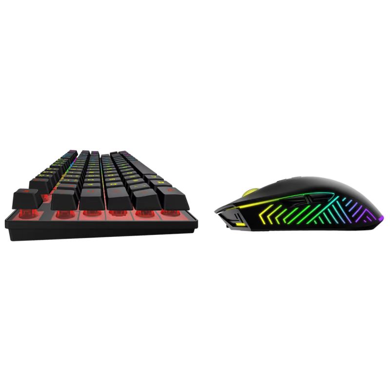 Ensemble Clavier et Souris Gaming Sans Fil Akuma Sentai C03wl / USB / Noir - photo 3