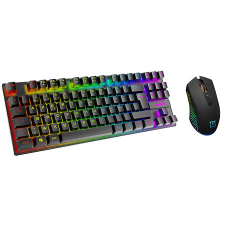 Ensemble Clavier et Souris Gaming Sans Fil Akuma Sentai C03wl / USB / Noir - photo 7