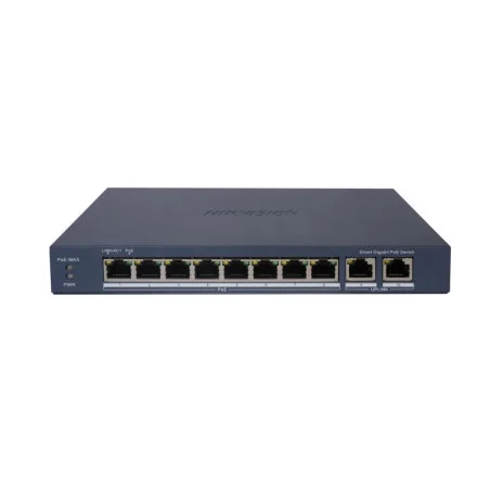Switch HIKVISION DS-3E1510P-EI 8 Port Gigabit Smart POE / 1 RJ45 uplink / 1 SFP - photo 3
