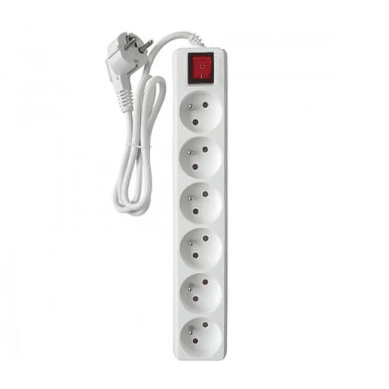 Multiprise SOMEF 6 Modules Avec Interrupteur 5 M - Blanc - photo 1