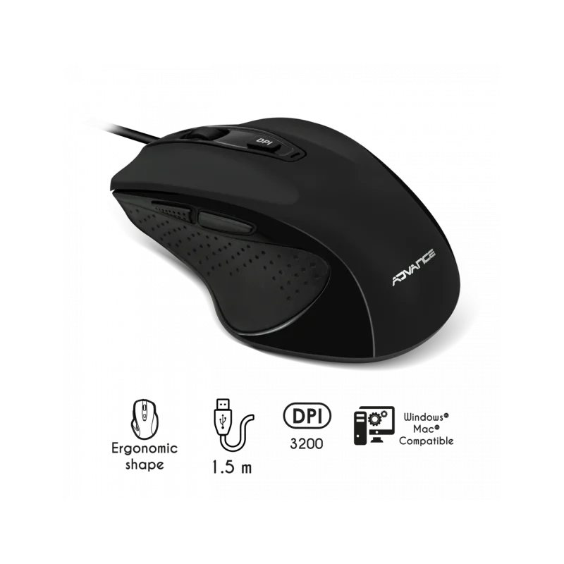 Souris Optique Filaire Advance 6D - Noir - photo 3