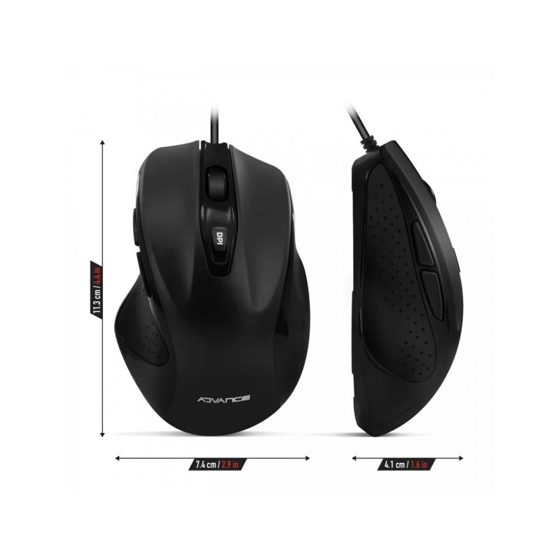 Souris Optique Filaire Advance 6D - Noir - photo 5