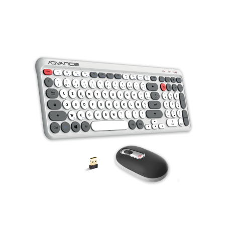 Ensemble Clavier et Souris Sans Fil Advance ERGOSTYLE / Blanc - photo 4