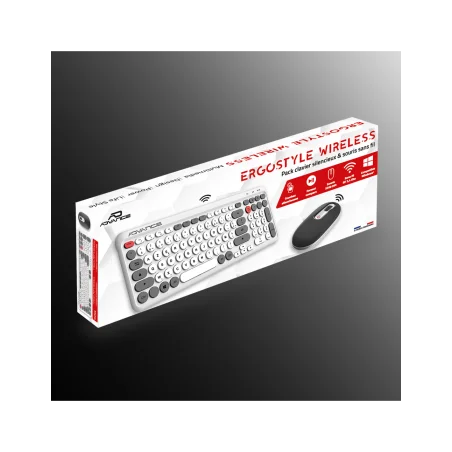 Ensemble Clavier et Souris Sans Fil Advance ERGOSTYLE / Blanc - photo 5