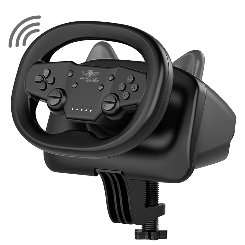 Volant De Course SPIRIT OF GAMER PRO AIR PS4/PS3/PC - Noir - Spirit of Gamer - photo 1