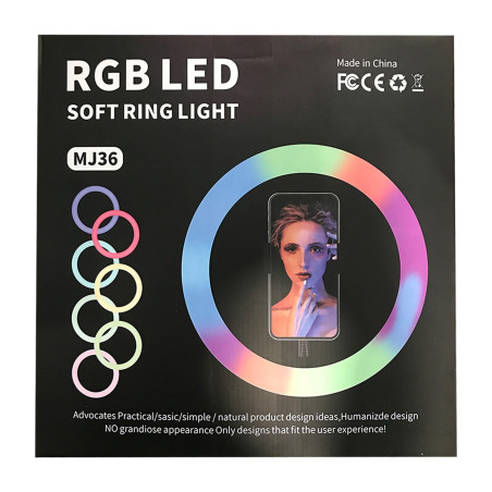 Selfie Ring Light 36CM -RGB + tripode 2M + COMMANDE BT - photo 10
