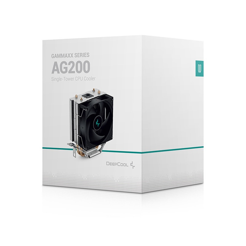 Refroidisseur d'air pour processeur DeepCool AG200 / LGA 1700 / AM5 / Noir - photo 4