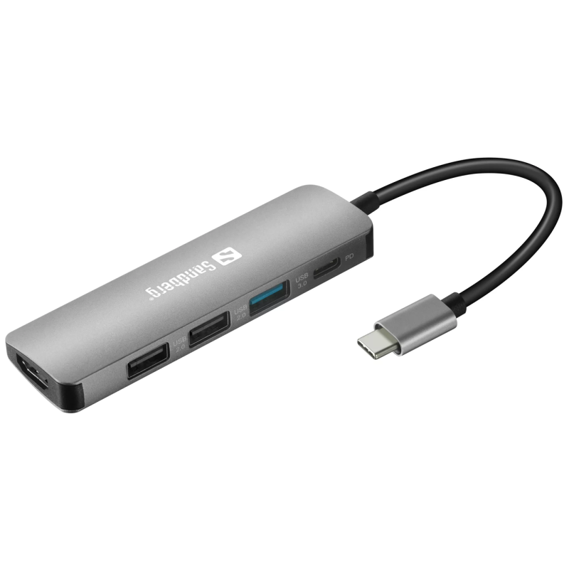 Station d'accueil Sandberg USB-C / Aluminium - photo 3