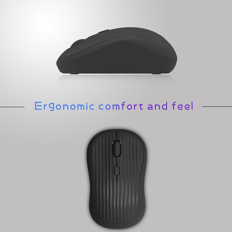 SOURIS SANS FIL W12 RECHARGEABLE Bluetooth / ASSORTIES ( NOIR + BLEU + ROSE + WHITE ) - photo 2